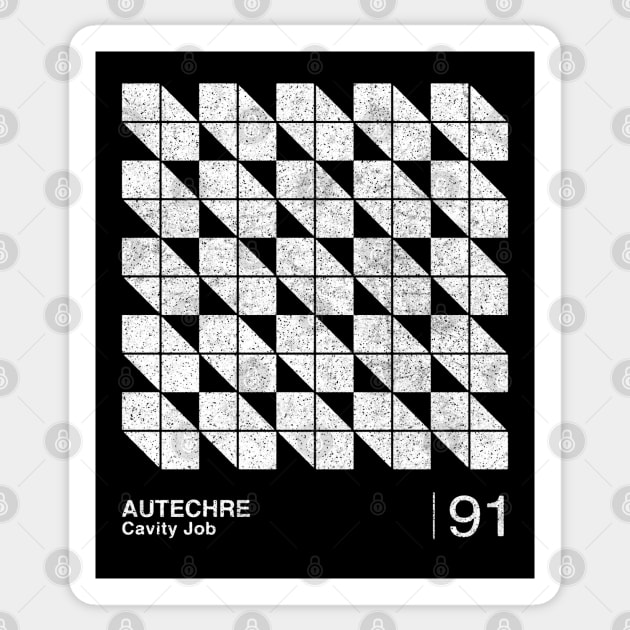 Autechre / Cavity Job / Minimalist Graphic Artwork Design Sticker by saudade